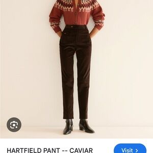 Doen NWT Women's High-Waisted Pants - Brown Cord